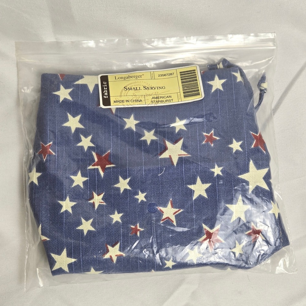 Longaberger Small Serving Basket Liner American Starburst 23567287 New